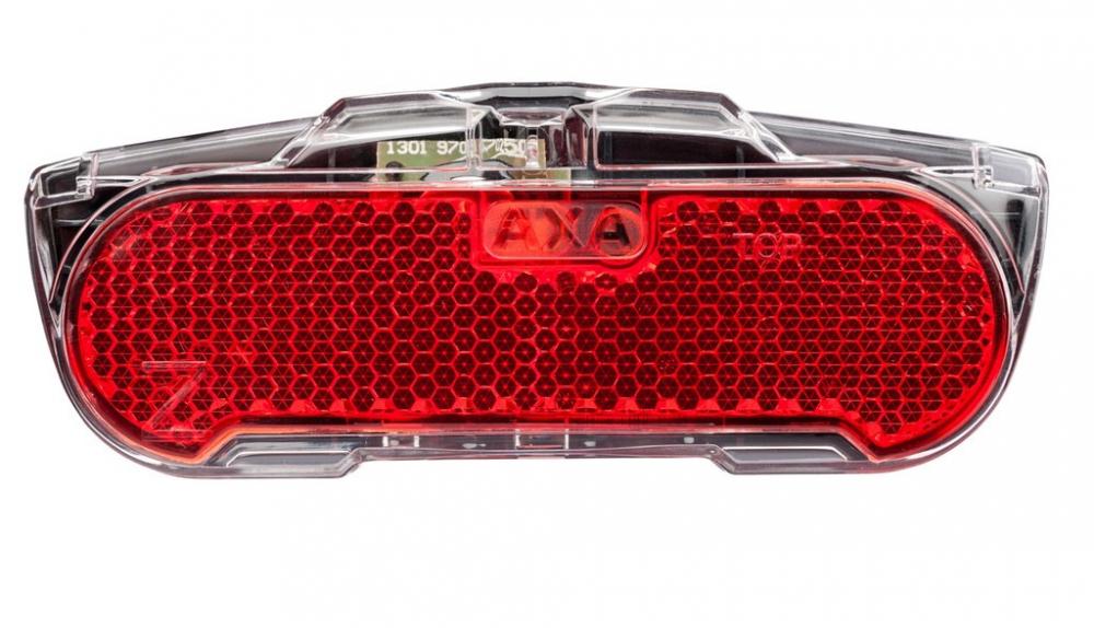 Axa Dynamo-Rücklicht Slim Steady 50mm für Gepäckträger, schwarz-transparent, StVZO.