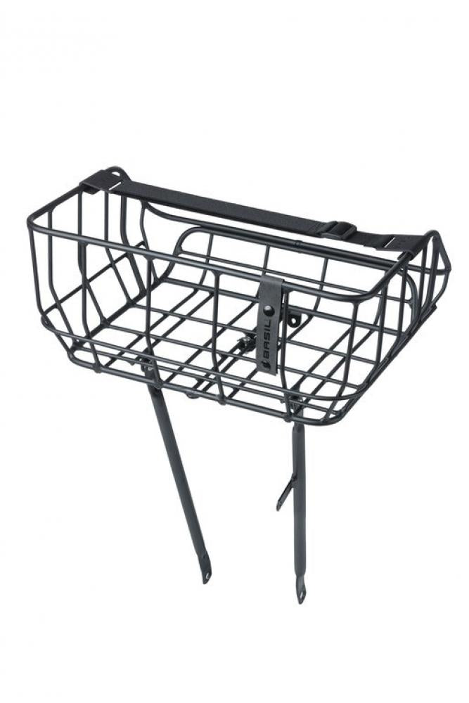 Basil Fahrradkorb Fahrradkorb Portland matt schwarz 43x36x22 cm