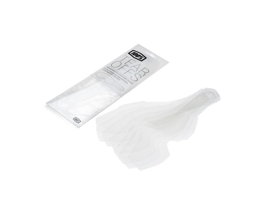 100% Standard Tear-Offs (20 pcs) unis no color - klare Sicht für Motocross-Brillen