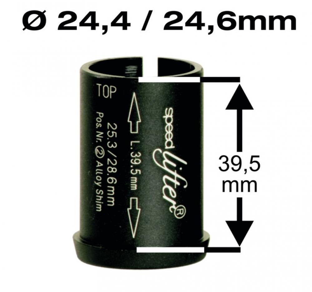 Speedlifter Reduzierhülse 1 1/8" Ahead Ø24,4/24,6mm 39,5mm Höhe schwarz