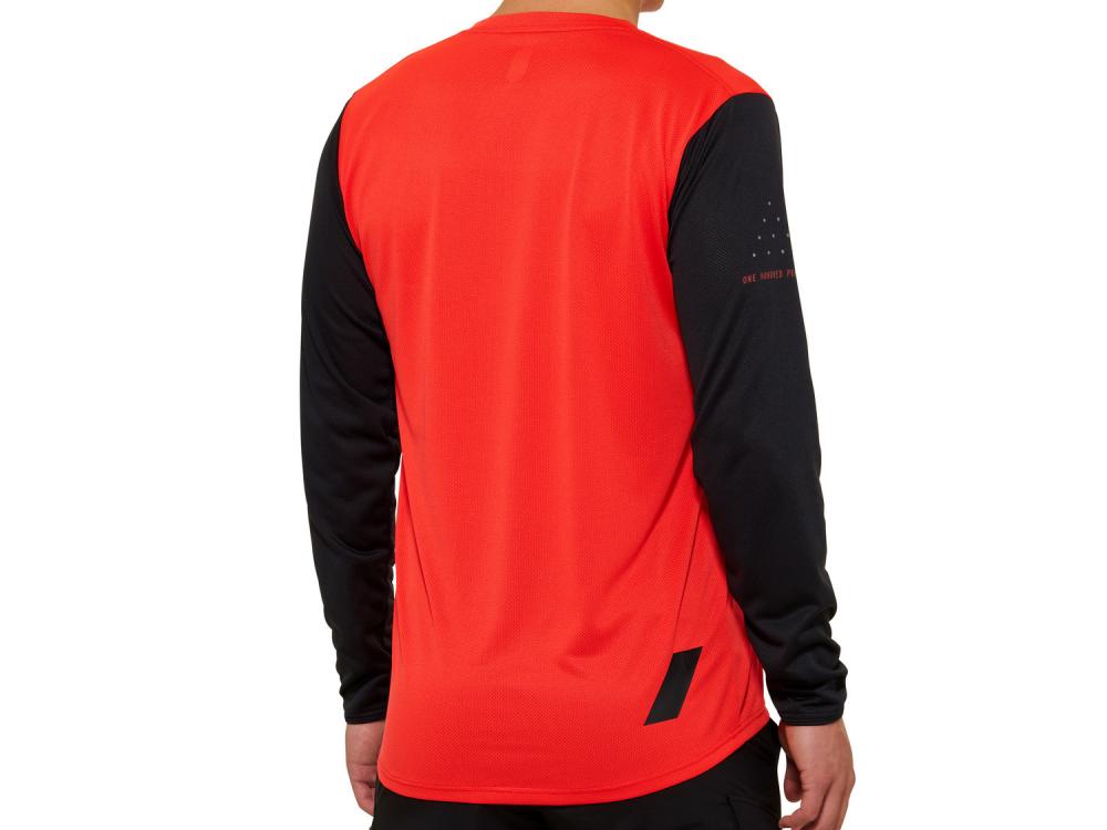 100% Ridecamp Long Sleeve Jersey XL Red/Black - atmungsaktives MTB-Trikot für lange Trail-Tage