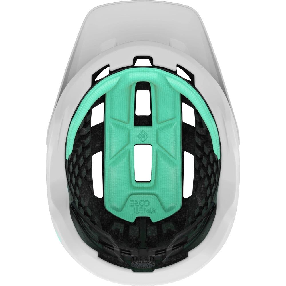 LAZER Helm Coyote KinetiCore MTB Matte Full White (S) - sicherer Trail-Helm mit Top-Belüftung