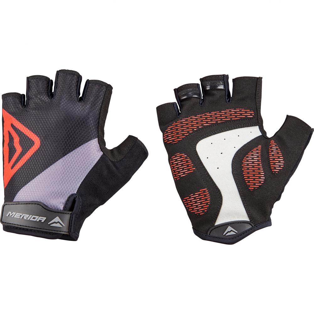 Merida Handschuhe CLASSIC schwarz/rot M Schwarz/rot - gepolsterte Radhandschuhe mit perfektem Grip