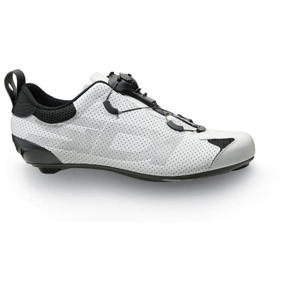 Sidi ROAD Tri-Sixty white 43.5 Weiß - Triathlon-Rennradschuh mit maximaler Kraftübertragung