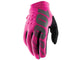 100% Brisker Women's Cold Weather Gloves L Neon Pink/Black - warme MTB-Handschuhe mit Grip