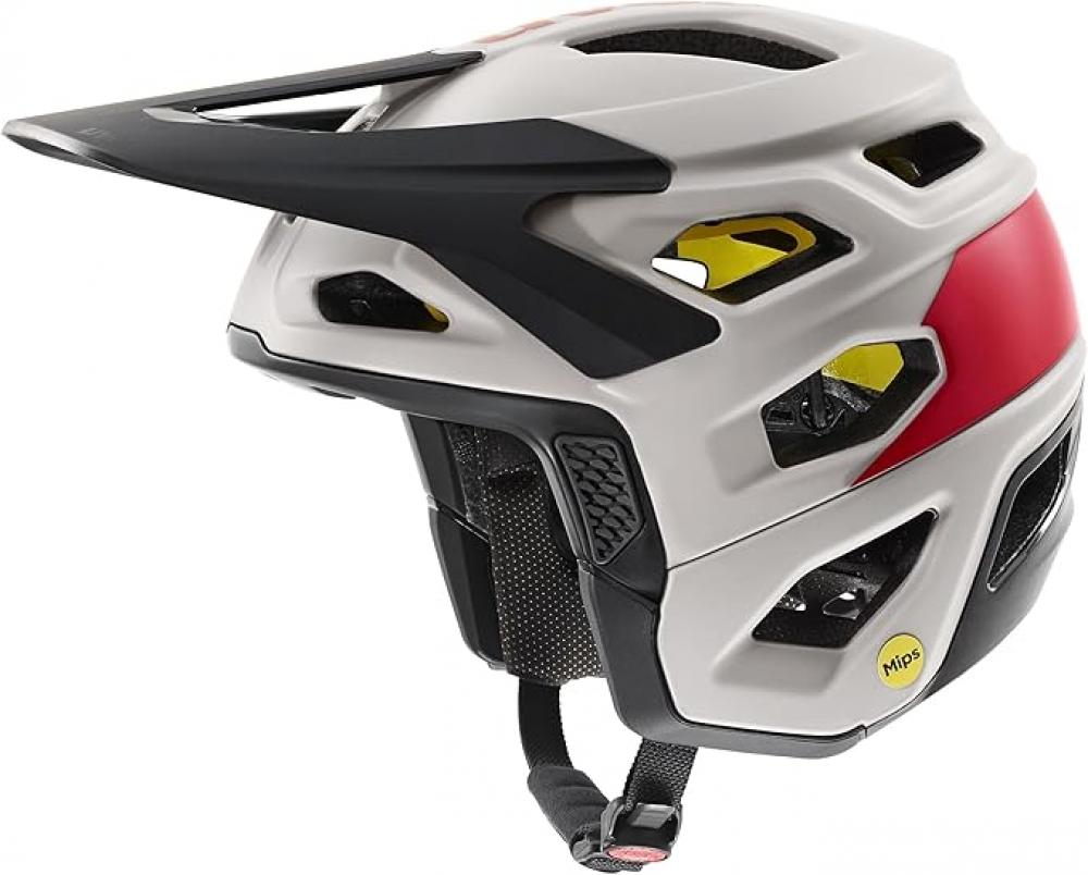 uvex revolt MIPS - leichter MTB-Helm mit MIPS-Schutz, 16 Lüftungskanäle, abnehmbarer Kinnbügel, anatomic IAS Anpassung - oak brown-red matt - 52-57 cm