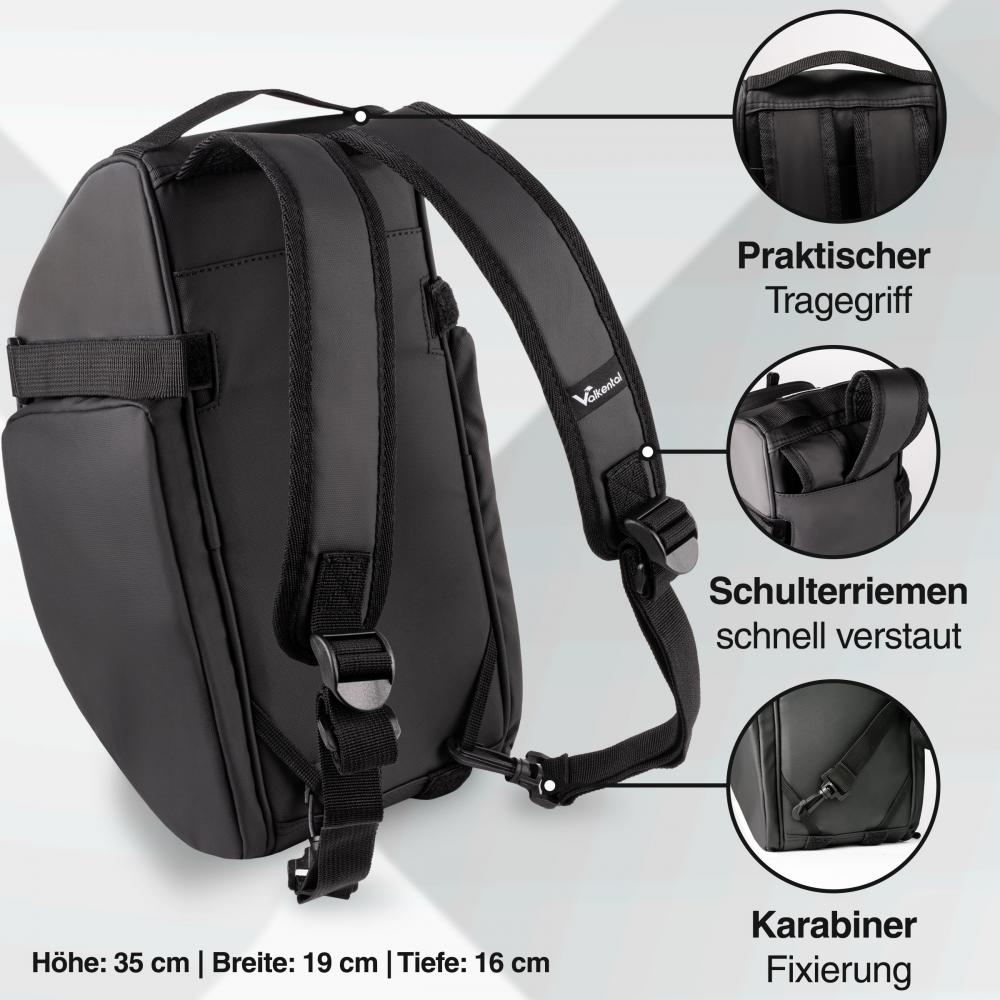 Valkental Gepäckträgertasche Trunk Bag schwarz mit Rucksackfunktion