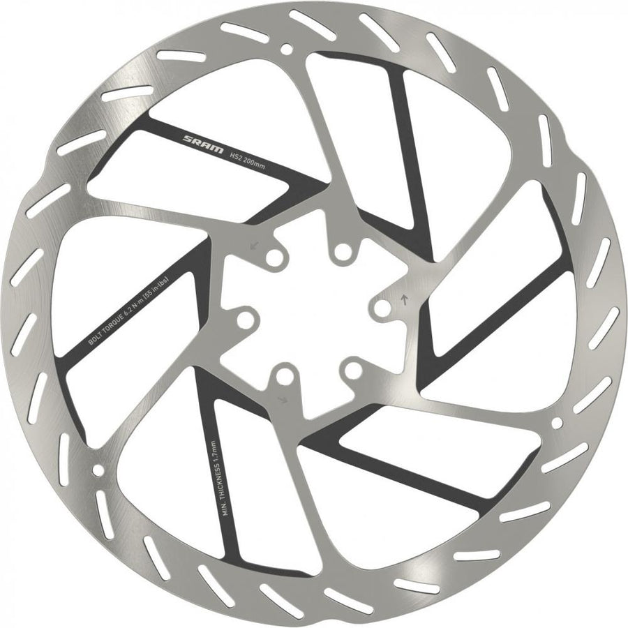 SRAM HS2 Bremsscheibe 200 mm 6-Loch - Silber/Schwarz