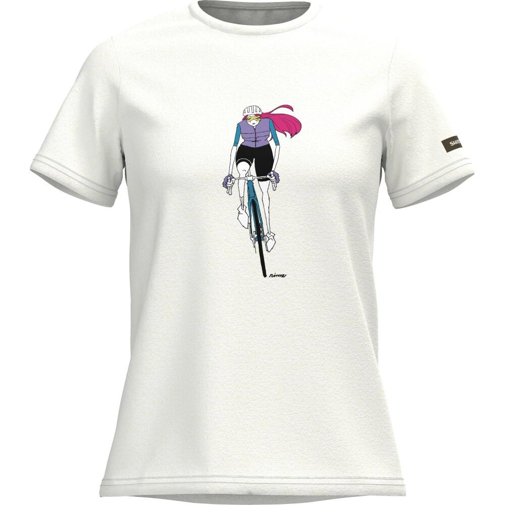 SHIMANO W's Sentiero Ltd. T-Shirt White s - atmungsaktives Funktionsshirt für Radsport