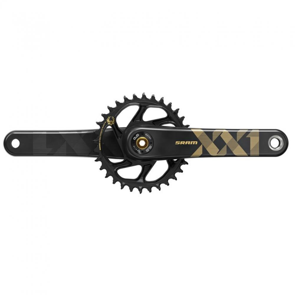 SRAM XX1 Eagle DUB Kurbelgarnitur 170 mm 34T schwarz-gold - maximale Antriebs-Performance