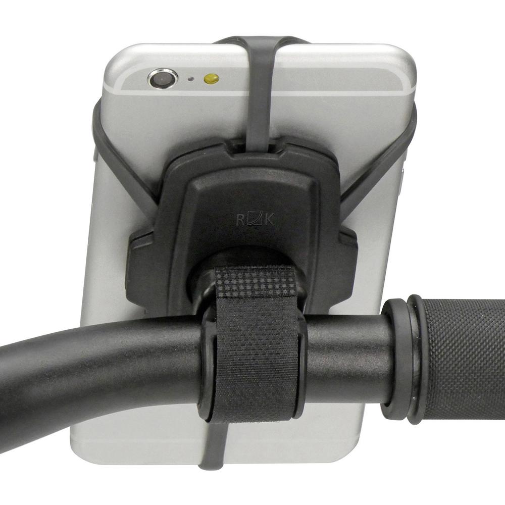 KLICKfix Smartphone Halterung Loop grau schwarz mit Klettband Befestigung