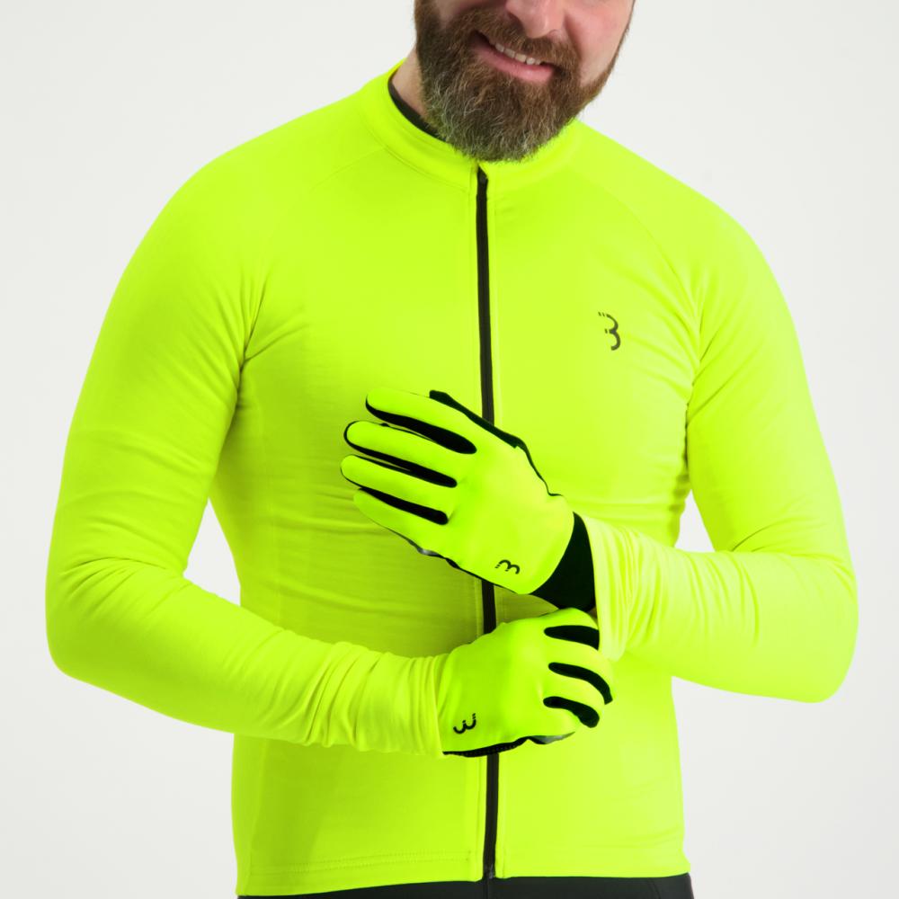 BBB Cycling BBB winterhandschuhe ControlZone L neon - leichter Softshell-Handschuh für milde Wintertage