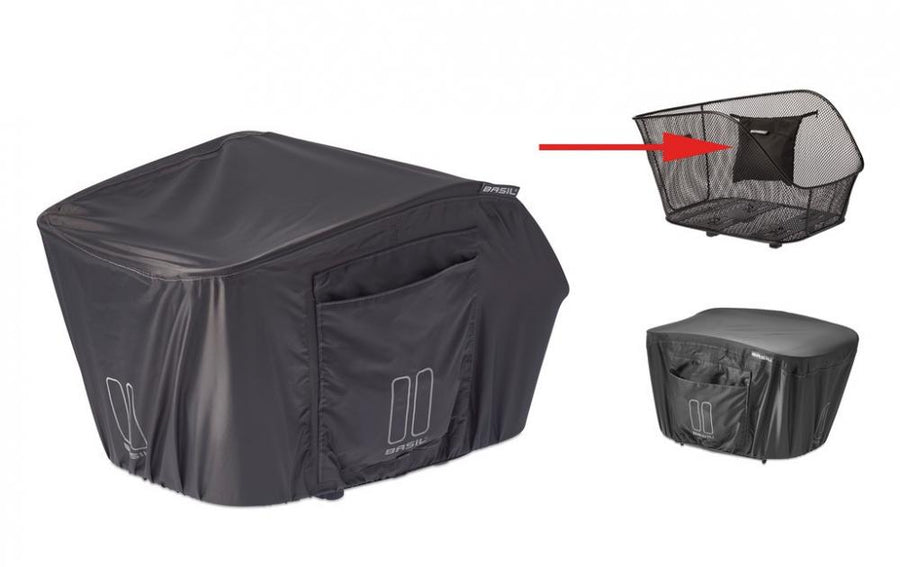 Basil Fahrradzubehör Regenschutz Gr. M für Icon Bold schwarz - Regenschutzhaube