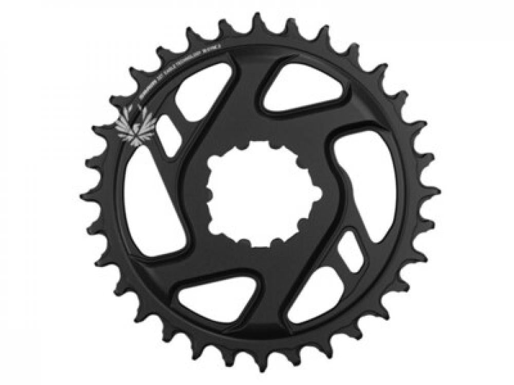 Schwarzes SRAM X-Sync Eagle 30T 6mm Direct Mount Kettenblatt für leisen, effizienten Fahrradantrieb.