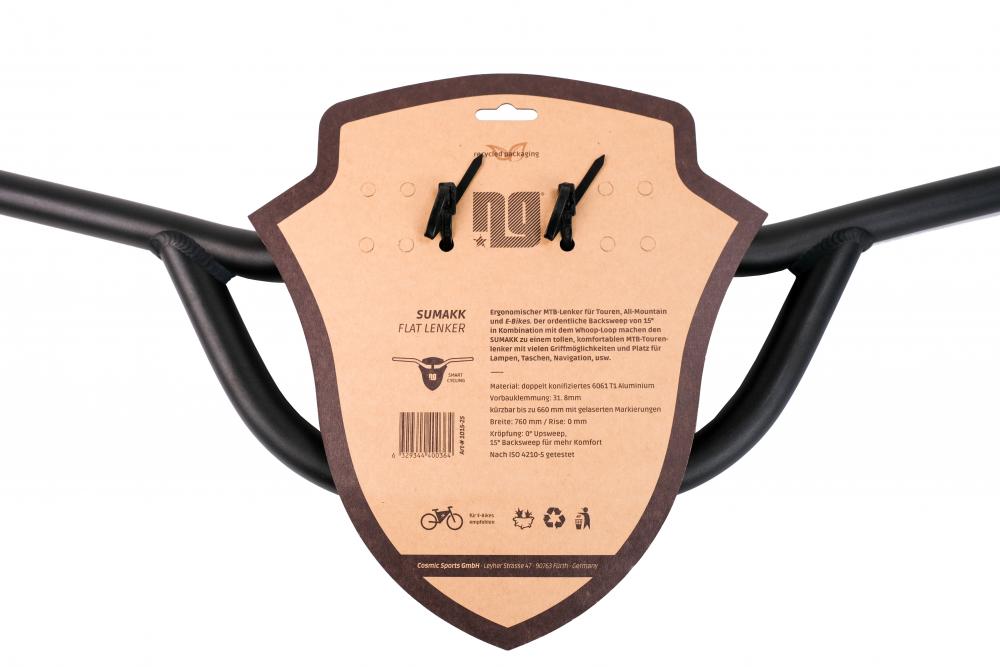 NG Sports Sumakk Flat Lenker, 31.8mm, 760x0mm, 15, 120mm, matte black
