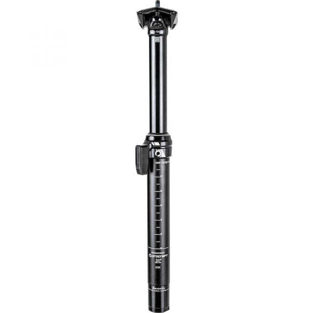 Procraft Vario-Sattelstütze D-SP.R 30,9 x 400 mm Schwarz - Absenkbar mit Remote für MTB & Trekking