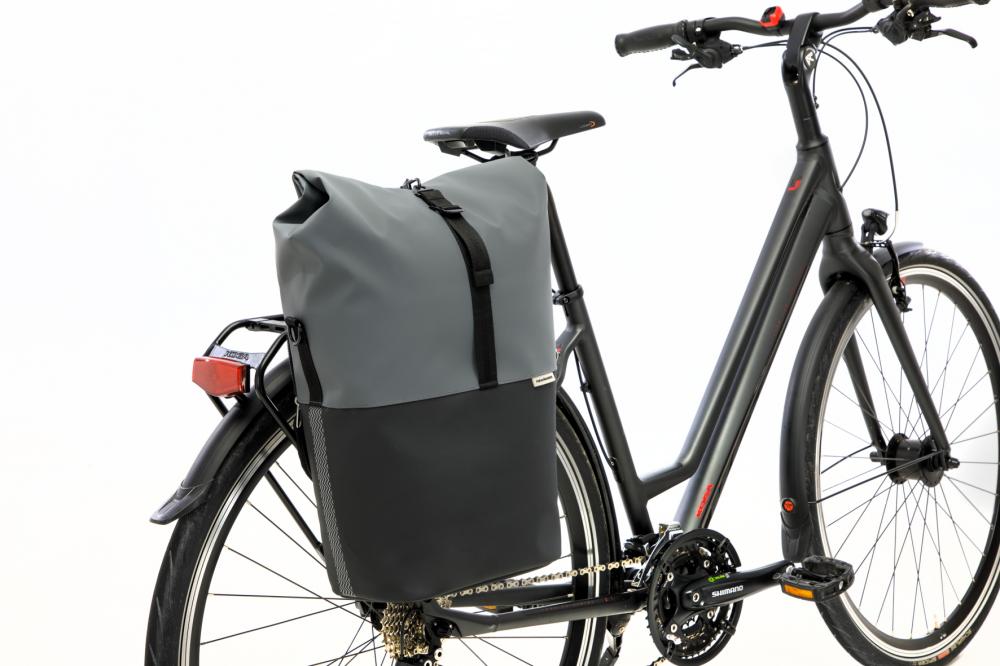 New Looxs Radtasche Nyborg Single Dark Grey/Black 18L Grey - flexible Einzel-Gepäckträgertasche