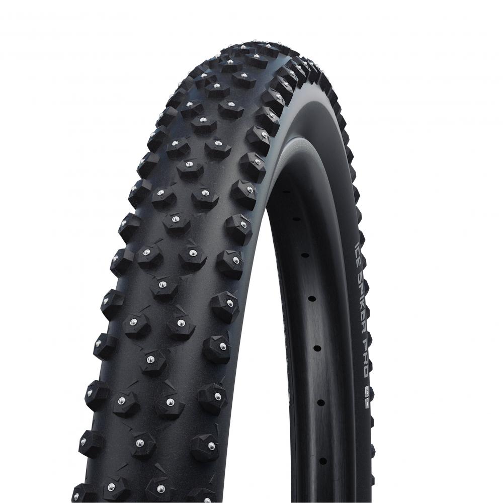 Schwalbe Drahtreifen ICE SPIKER PRO Performance 28x2,6 Zoll (65-622) Schwarz - maximaler Grip auf Eis und Schnee