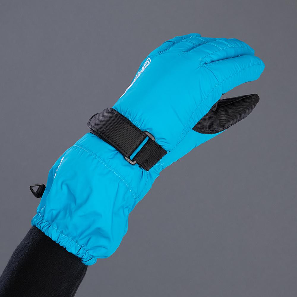 CHIBA Kids Allround Finger - Kinder Winter-Radhandschuhe, wasserdicht, Größe 5, aqua