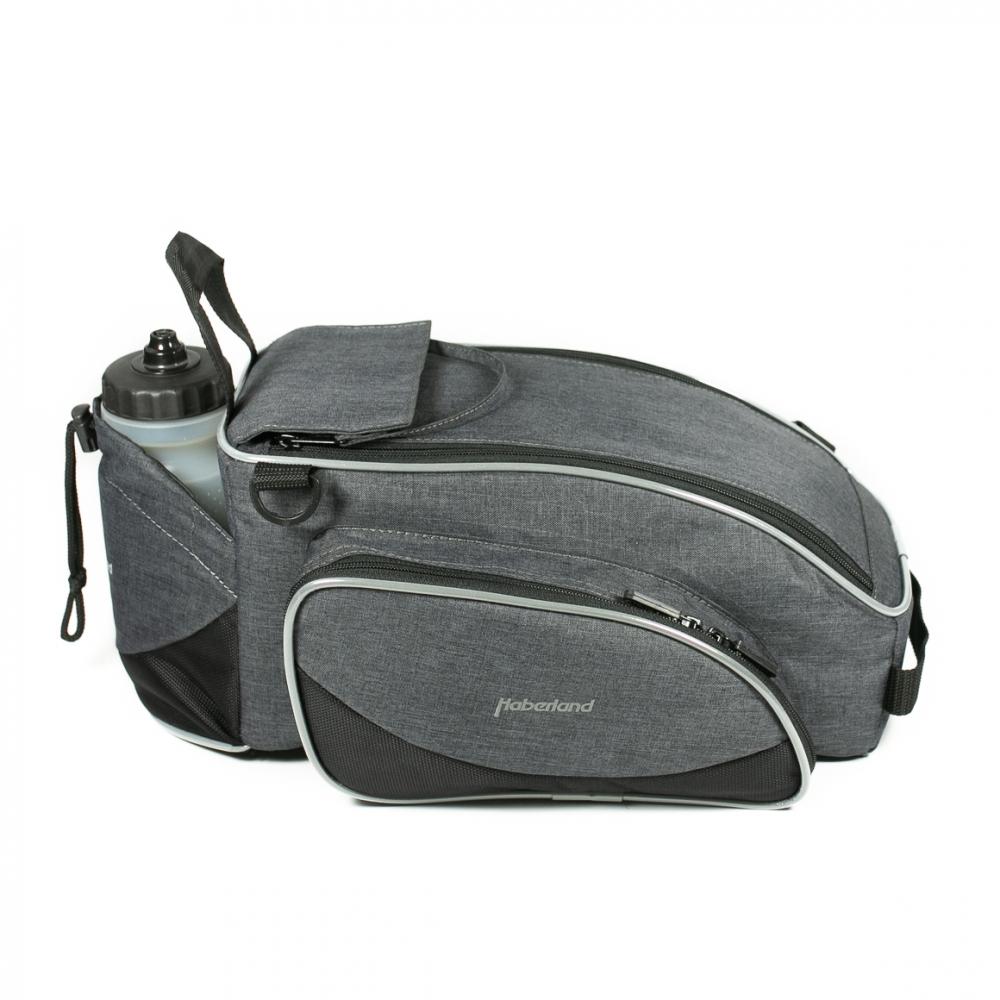 Haberland Gepäckträgeraufsatztasche Flexibag XL beige - erweiterbare Racktime-Tasche mit 20 L Volumen