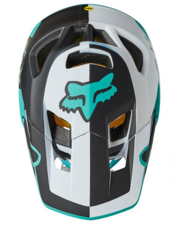 FOX Helm PROFRAME BLOCKED CE Full Face Schutz Helm teal L
