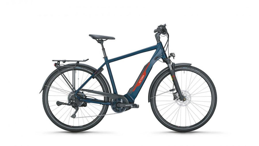 VICTORIA Elektro-Trekkingrad "Tresalo 6" (#1), Diamant, 28", dark night, 1x10 Shimano Cues, 56 cm / L