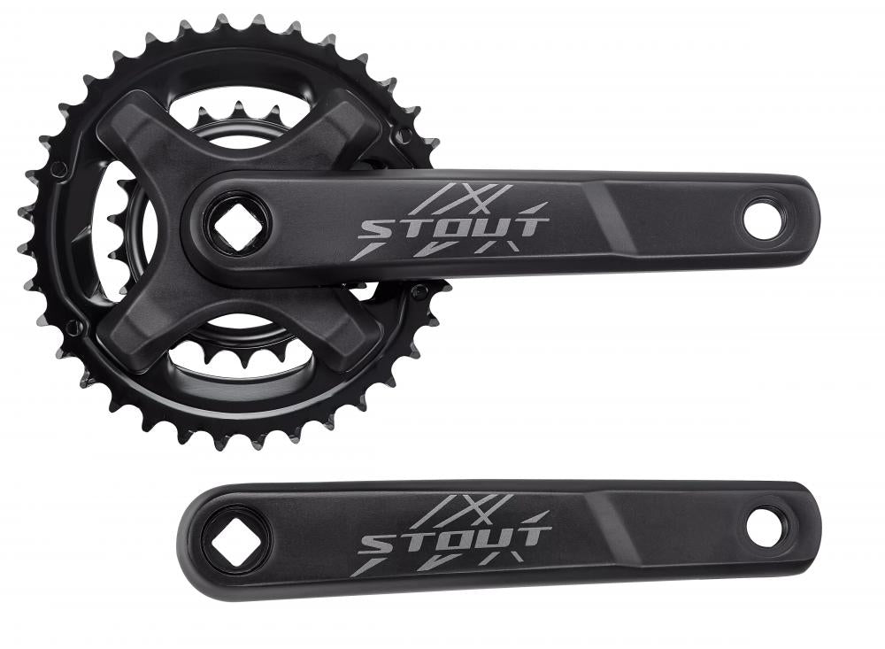 STOUT CRK STOUT - Kurbelgarnitur - 170MM L+R ARMS ALLOY SQUARE-TAPER 30T RIVETED RING 1X10 SPD BLACK - CRK STOUT, 170MM, L+R ARMS, ALLOY, SQUARE-TAPER, 30T RIVETED RING, 1X10 SPD, BLACK