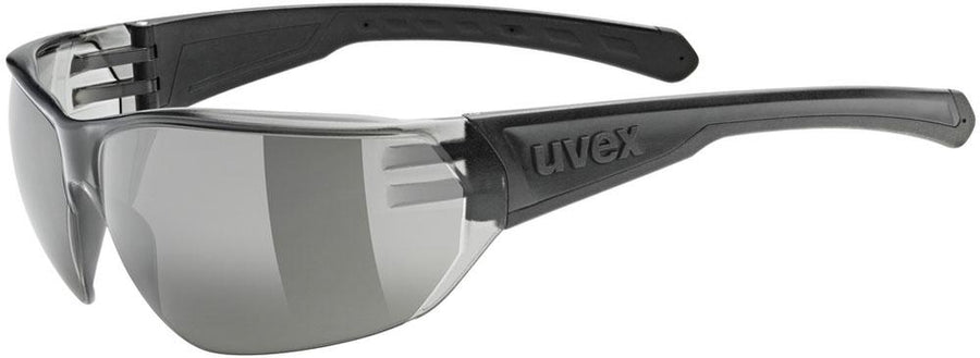 UVEX Equate Sportbrille schwarz - Herren Sonnenbrille mit verspiegelten Gläsern, leichtem Rahmen und anpassbaren Nasenpads für optimalen Tragekomfort, ideal für Sport und Outdoor-Aktivitäten