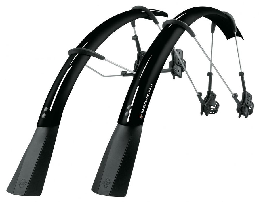 SKS Raceblade Pro XL Schutzblech-Set 28" schwarz - Für Reifen 25-32mm - Quick-Release - Aero & Disc kompatibel - Extra langer Spoiler