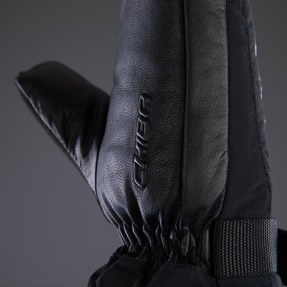 CHIBA Thermo Mitten - wasserdichte, winddichte Radhandschuhe mit Primaloft, Größe 7, schwarz