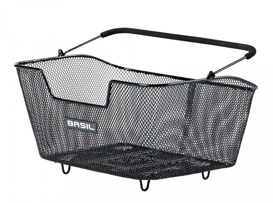 Basil Hinterradkorb M Multi-System schwarz engmaschig 30x43x23 cm