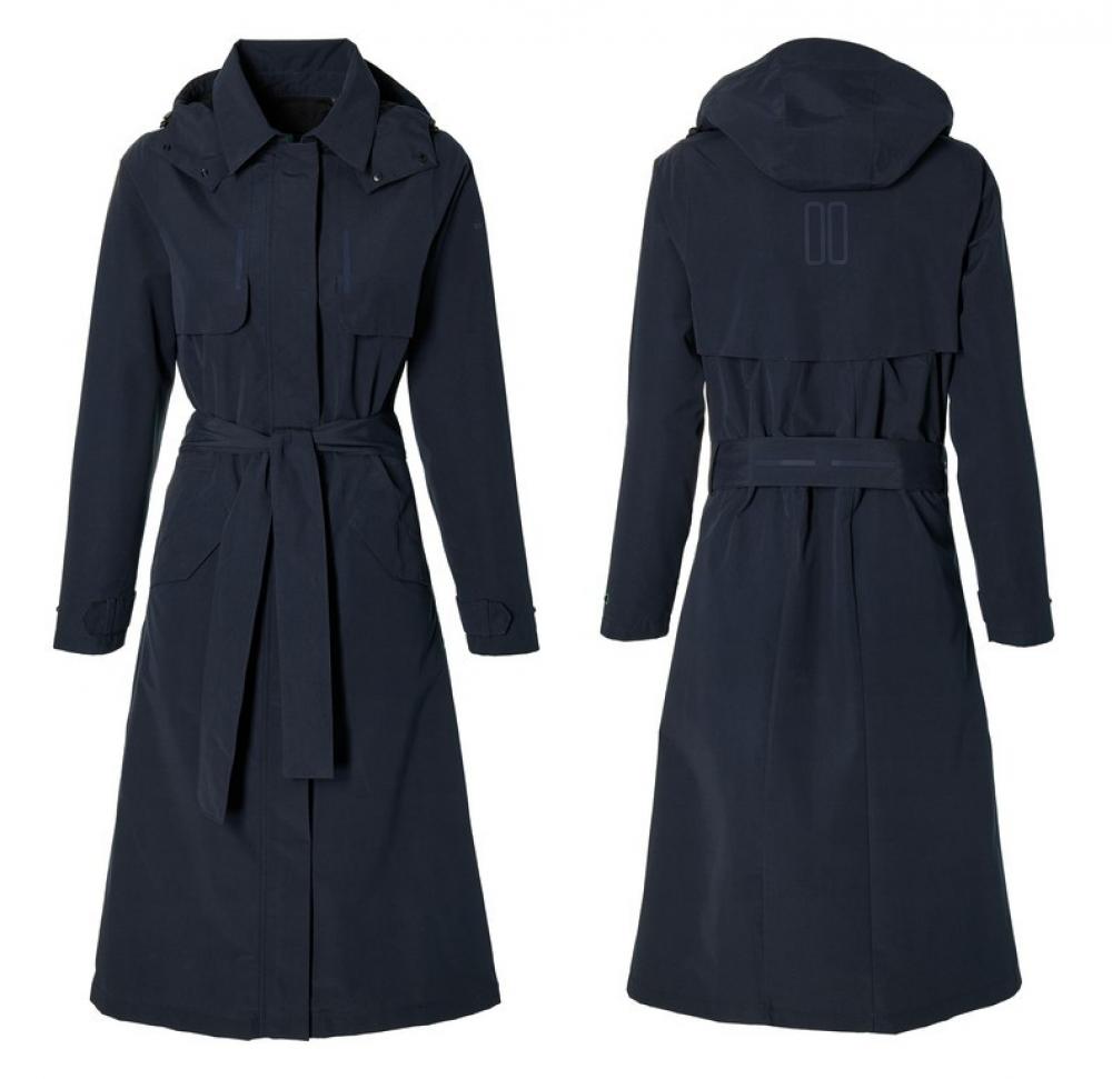 Basil Fahrrad Regentrenchcoat Mosse Damen night blue Größe L