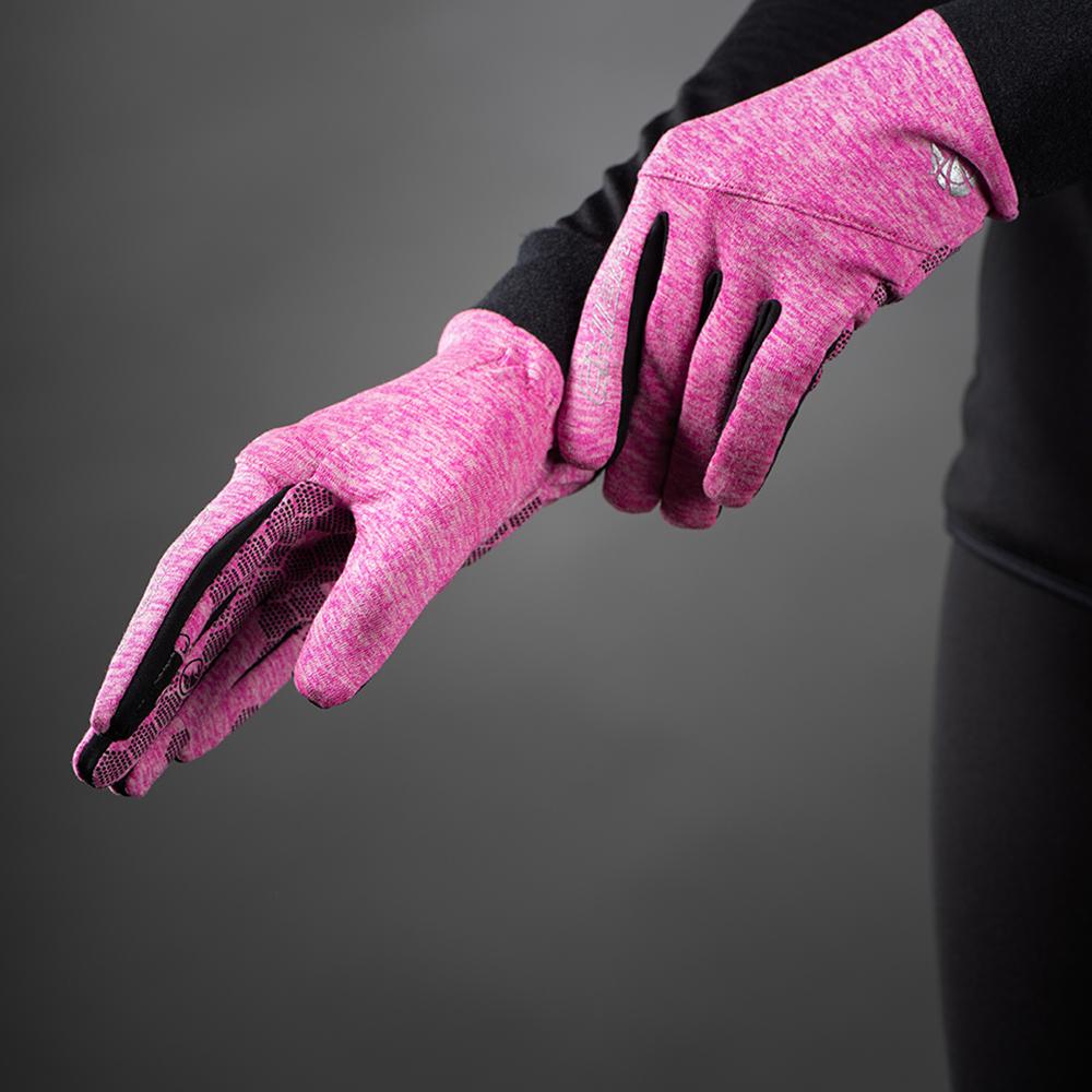 CHIBA Allround Light - Radhandschuhe Polartec-Fleece pink, Touchfinger, Gr. S