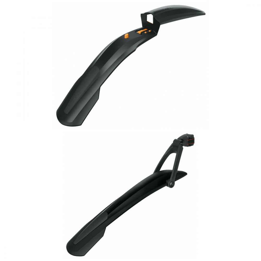 SKS Shockblade DARK & X-Blade DARK Schutzblech-Set für 26-27,5 Zoll Mountainbikes.