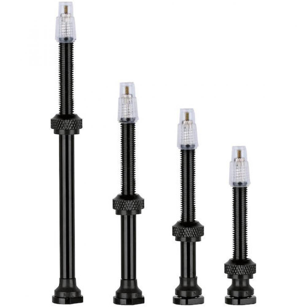 Vision Tubeless-Ventile inkl. Verlängerung 100 mm Schwarz - optimale Abdichtung für TLR-Carbonfelgen