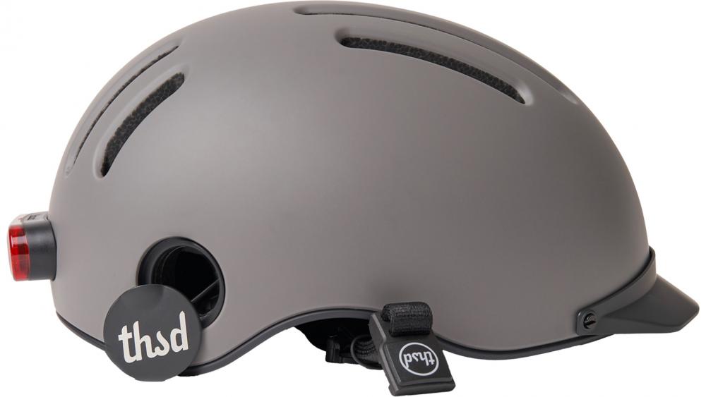 Thousand Chapter MIPS - Urban Grey - City-Bikehelm mit MIPS-Sicherheit, 50 lm Magnet-Rücklicht, PopLock Diebstahlschutz, Ventilation, Größe M 57-59 cm