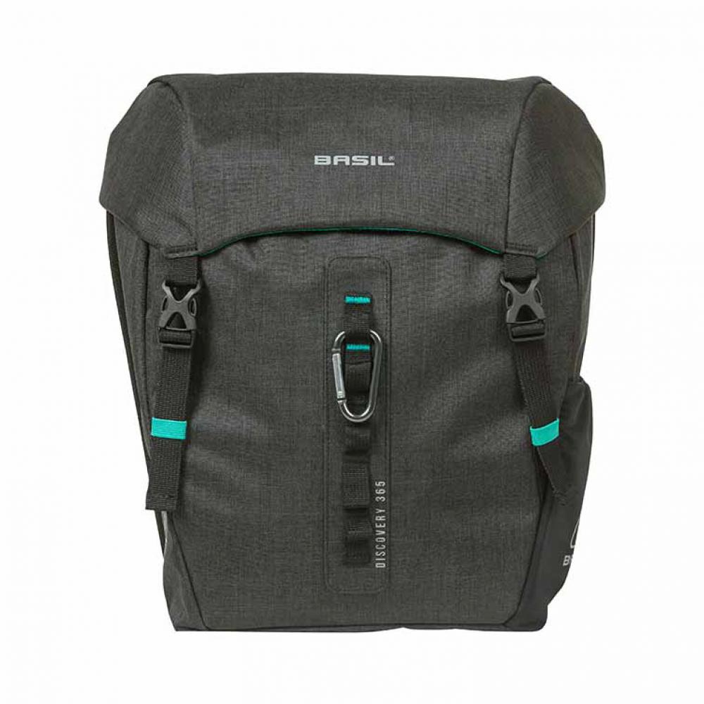 Basil Doppelpacktasche Discovery 365D M schwarz melee Größe 30x14x31cm 18l