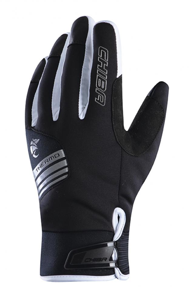 CHIBA Thermo X-Cross - wasserdichte Winter-Radhandschuhe, Größe 7, sz/weiß