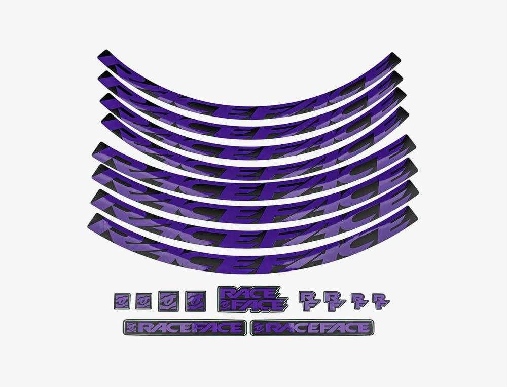 Race Face Laufrad Decal Set medium lila - stylisches Upgrade für dein Bike