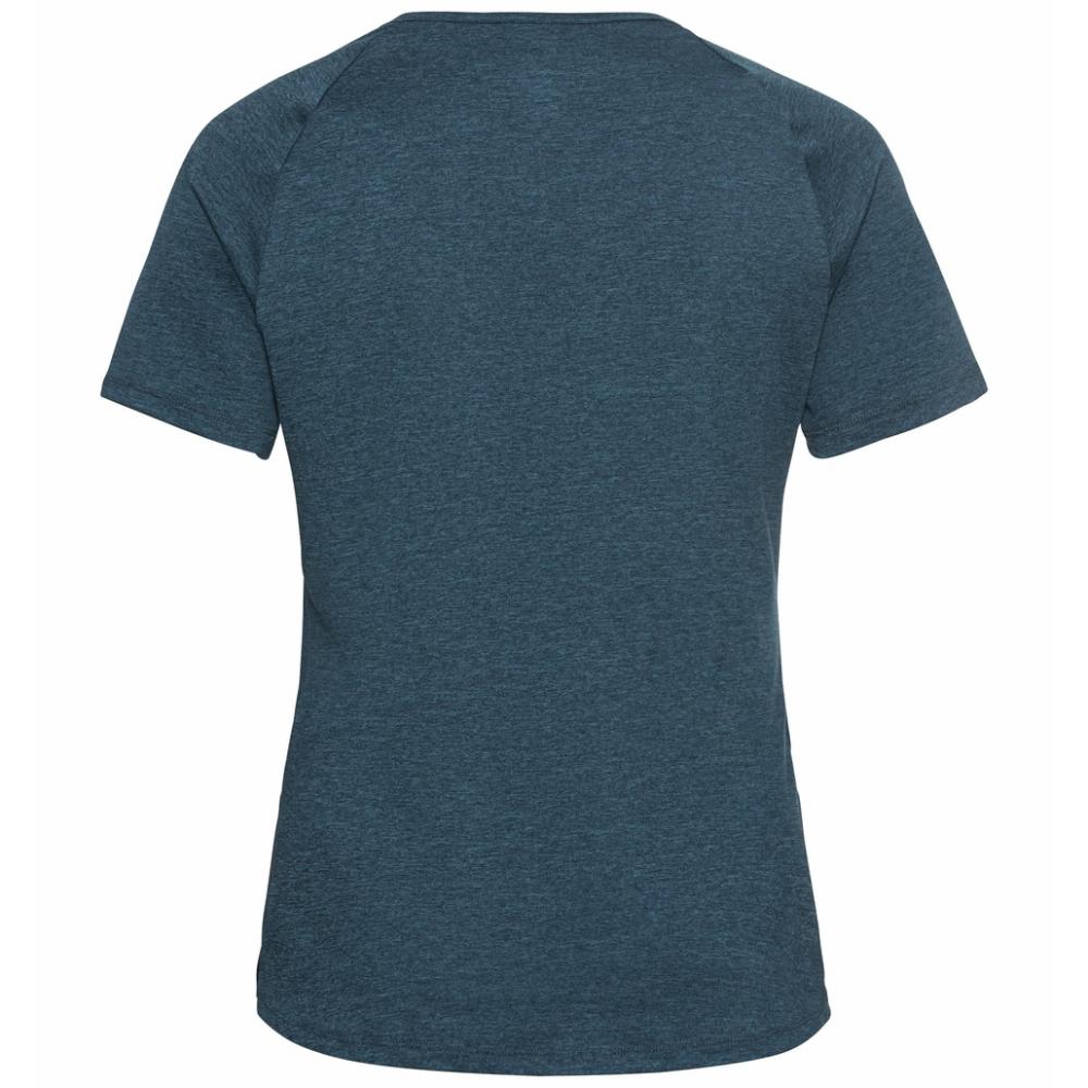 Odlo Women´s T-shirt crew neck s/s RUN EASY blue wing teal melange Größe L