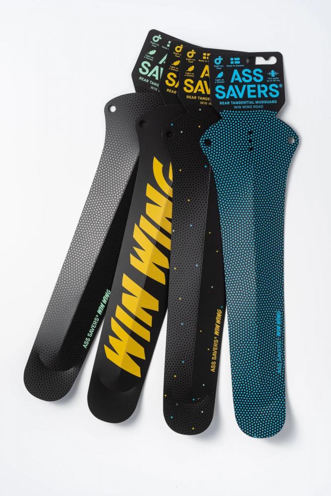 Ass Savers Win Wing 2 Road Squid, ultraleichter HR-Spritzschutz für Rennräder, werkzeugfrei montierbar, bis 35 mm Reifen, 64 g