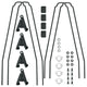 SKS Bluemels Style 46 Ersatzstreben Set für 28\" Schutzbleche, inklusive ESC-V-Adapter, zwei 325 mm und zwei 365 mm Streben, robust, langlebig, einfache Montage für zuverlässigen Spritzschutz