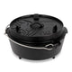 Petromax Feuertopf ft6 Dutch Oven 5,5 l Gusseisen, Deckel als Pfanne nutzbar, Thermometerdurchführung, für 48 Personen, ideal für Lagerfeuer & Grill