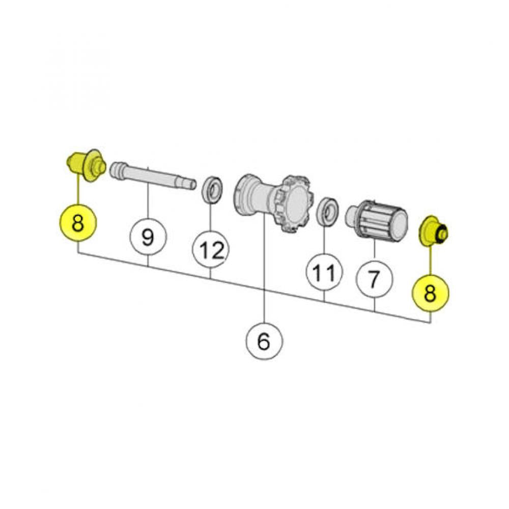 Endkappen-Kit für VISION Naben/Laufräder l Schwarz - zuverlässige Hinterrad-Kompatibilität