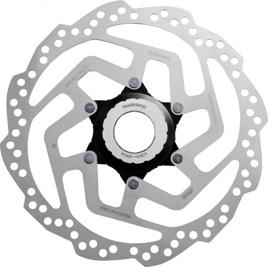 Shimano SM-RT10 Bremsscheibe 180 mm Center Lock - zuverlässige Bremsleistung für Alltag und Tour