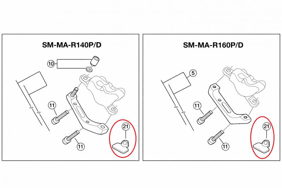 SHIMANO Schraubenlängen-Selektor, f.SMMA-R140_160P/D 140/160 mm - präzise Montagehilfe