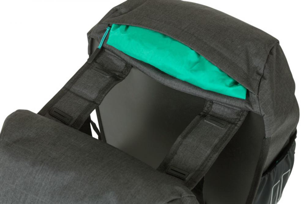 Basil Doppelpacktasche Discovery 365D M schwarz melee Größe 30x14x31cm 18l