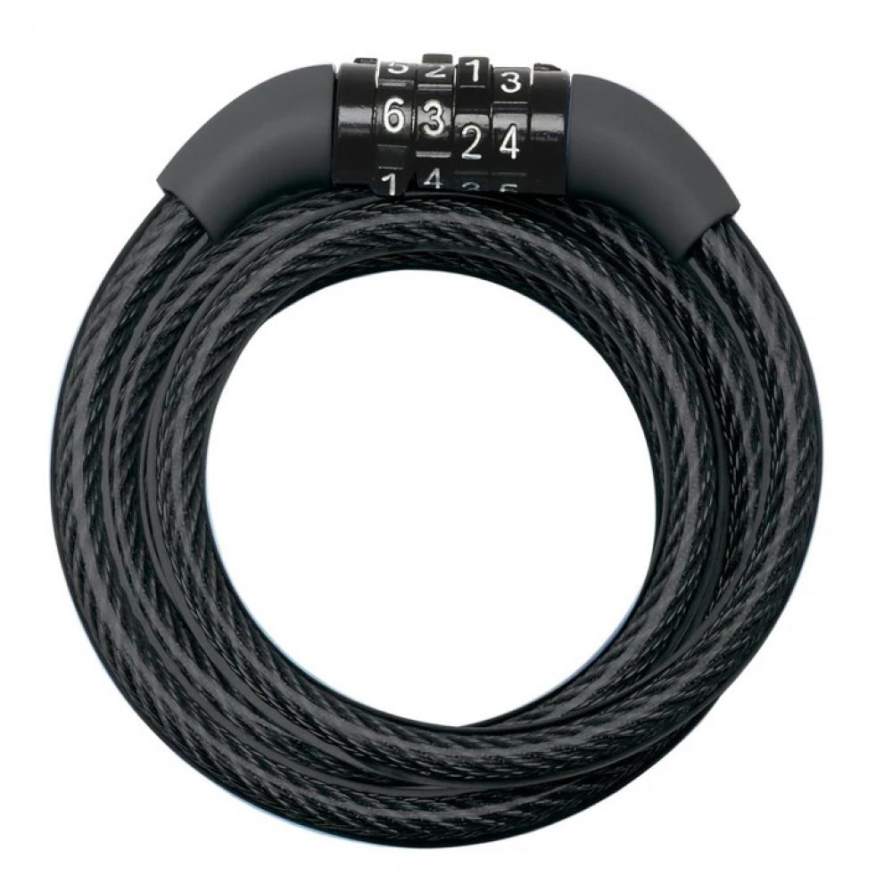 Master Lock Fahrrad-Kabelschloss 8143, schwarz, 8mm, 1200mm, 4-stelliger Zahlencode.