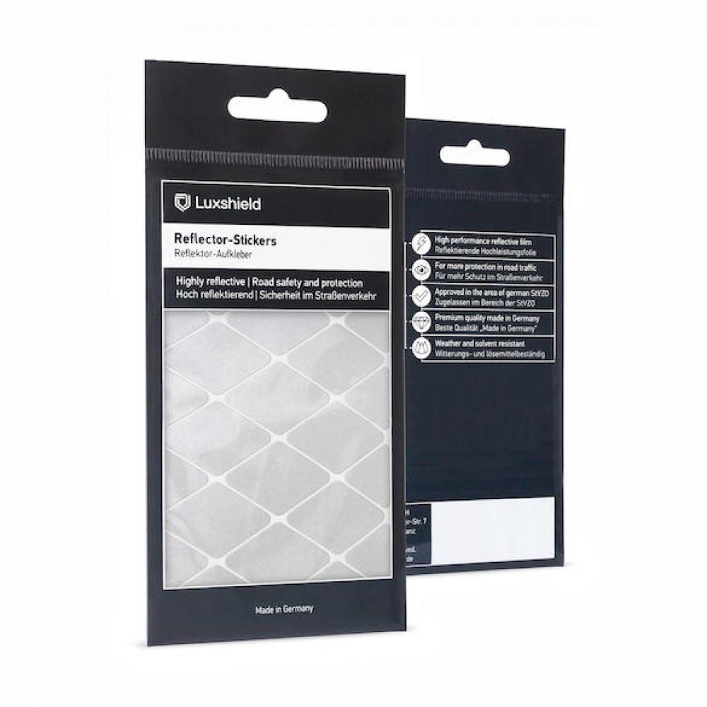 Luxshield Reflektor-Sticker Raute Groß Silber - mehr Sichtbarkeit und Sicherheit