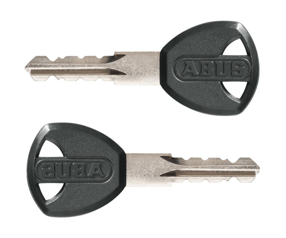 ABUS Spiralkabelschloss Steel-O-Flex Microflex 6615K, 85 cm Länge, 15 mm Ø, Sicherheitslevel 5, schwarz, mit Schlüssel, flexibler Stahlkabelschutz